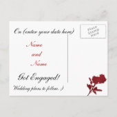 Verlobung Ankündigung Postkarte (Rückseite)