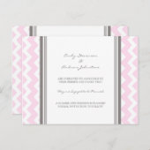 Verlobung Ankündigung Postkarte Rosa Grau (Vorne/Hinten)
