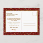 Verlobung Ankündigung Red Gold 3 Foto Postkarte (Rückseite)