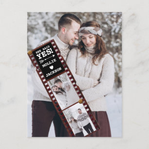 Verlobung Ankündigung sagte sie ja Foto Postkarte