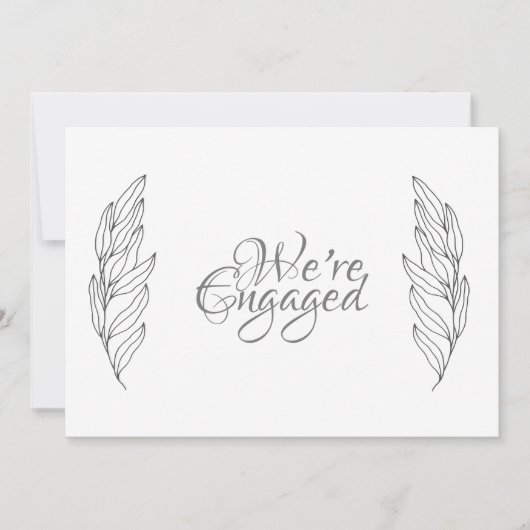 Verlobung, Ankündigung verlobten Party (Vorderseite)