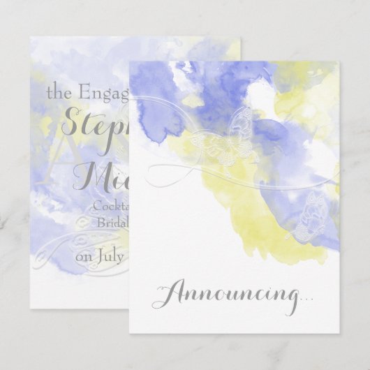 Verlobung Announc Ankündigung (Vorne/Hinten)