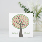 Verlobung Apple Tree Liebe Carving Einladung (Stehend Vorderseite)