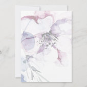 VERLOBUNG | Aquarellblüten und Folien Einladung (Rückseite)