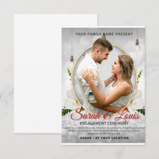 VERLOBUNG BEGLEITKARTE (Vorne/Hinten)