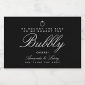 Verlobung binden Mini Sparkling Weinkeller Schaumweinetikett (Einzelnes Label)