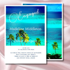 Verlobung "Blauer tropischer Ozean" Einladung