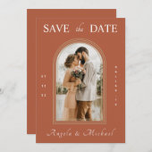 Verlobung Boho Brown Save The Date (Vorne/Hinten)