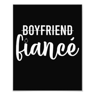 Verlobung Boyfriend Verlobte Verheiratet Man Weddi Fotodruck