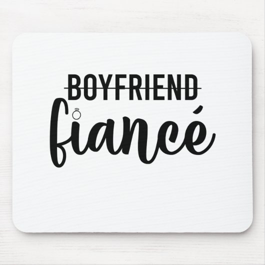 Verlobung Boyfriend Verlobte Verheiratet Man Weddi Mousepad (Vorne)