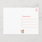 Verlobung Brautparty Red Wedding Liebe Cat Postkarte (Rückseite)