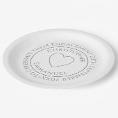 Verlobung Celebration Party Paper Teller (Schrägansicht)