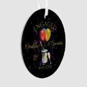 Verlobung Celebration Personalisiert Ornament (Vorderseite)
