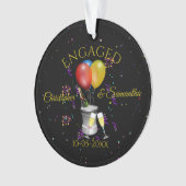 Verlobung Celebration Personalisiert Ornament (Vorderseite)