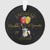 Verlobung Celebration Personalisiert Ornament (Vorderseite)