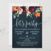 Verlobung Celebration Wine Blume Hochzeit der Mari Einladung (Vorderseite)