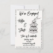 Verlobung Champagne Stack Einladung (Vorderseite)