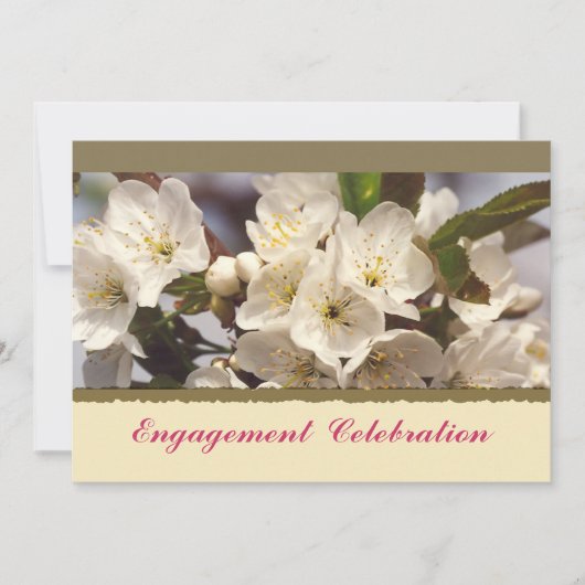 Verlobung Cherry Blossoms Einladung (Vorderseite)