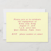 Verlobung Cherry Blossoms Einladung (Rückseite)