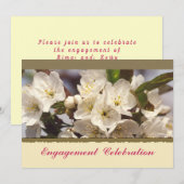 Verlobung Cherry Blossoms Einladung (Vorne/Hinten)