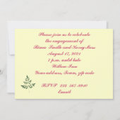 Verlobung Cherry Blossoms Einladung (Rückseite)