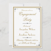 Verlobung Classic Elegante Script Engagement Party Einladung (Vorderseite)