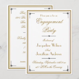 Verlobung Classic Elegante Script Engagement Party Einladung