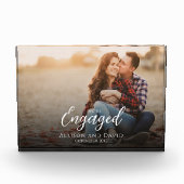 Verlobung Couple Foto Hochzeit Elegant Einfach (Vorderseite)