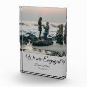 Verlobung Couple's Foto und Name Grau (Rechts)