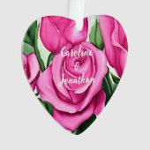 Verlobung der Aquarell-Rose Ornament (Vorderseite)