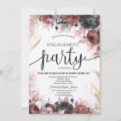 Verlobung der Blume für Herbstwasserfarben Einladung (Vorderseite)