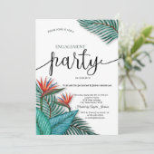 Verlobung der exotischen tropischen Blume Einladung (Stehend Vorderseite)
