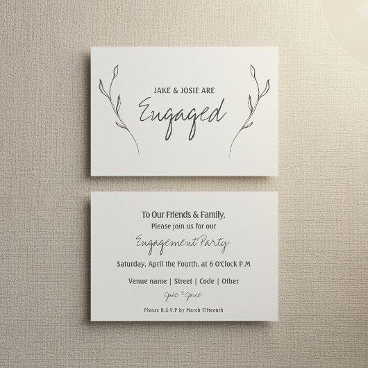 Verlobung der Flora und Fauna, Ankündigung verlobt