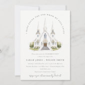 Verlobung der Katholischen Wasserfarben Einladung (Vorderseite)