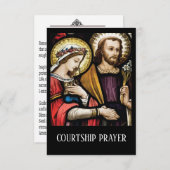 Verlobung der religiösen katholischen Kirche — RSVP Karte (Vorne/Hinten)