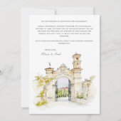 Verlobung der Wasserfarbe der Toskana Ankündigung (Rückseite)