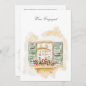 Verlobung der Wasserfarbe der Toskana Ankündigung (Vorne/Hinten)