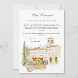 Verlobung der Wasserfarbe der Toskana Ankündigung