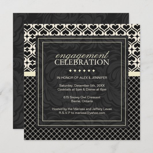 Verlobung Dinner Einladung (Vorne/Hinten)