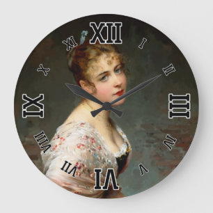 Verlobung durch Eugene de Blaas Große Wanduhr