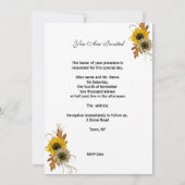 Verlobung Einladen von weißer Gelbblüte Einladung (Rückseite)