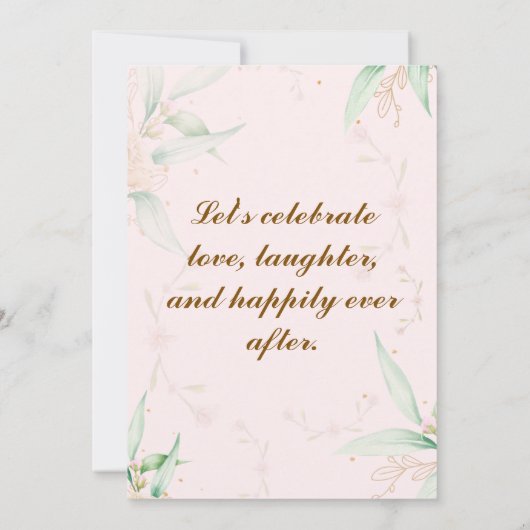 Verlobung Einladung (Rückseite)