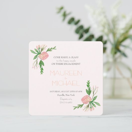 Verlobung Einladung (Stehend Vorderseite)