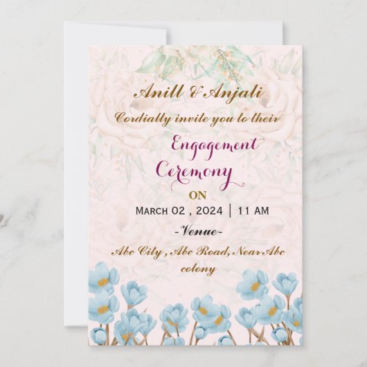 Verlobung Einladung (Vorderseite)