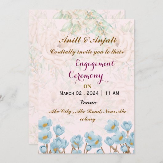 Verlobung Einladung (Vorne/Hinten)