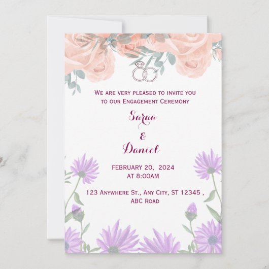 Verlobung Einladung (Vorderseite)