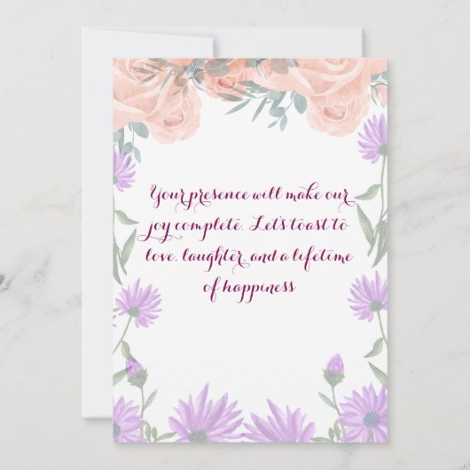 Verlobung Einladung (Rückseite)