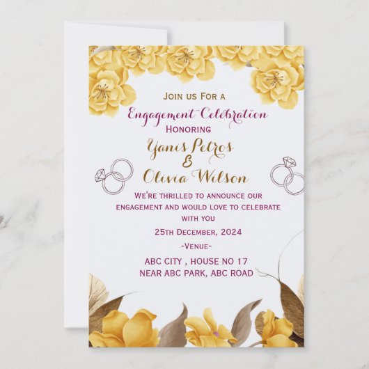 Verlobung Einladung (Vorderseite)