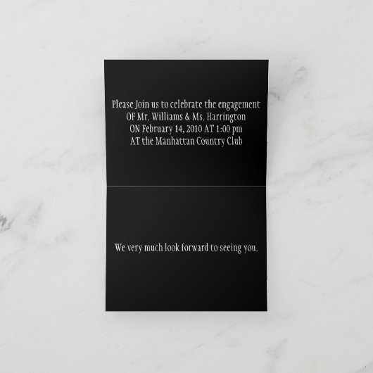 Verlobung - Einladung (Innenseite)