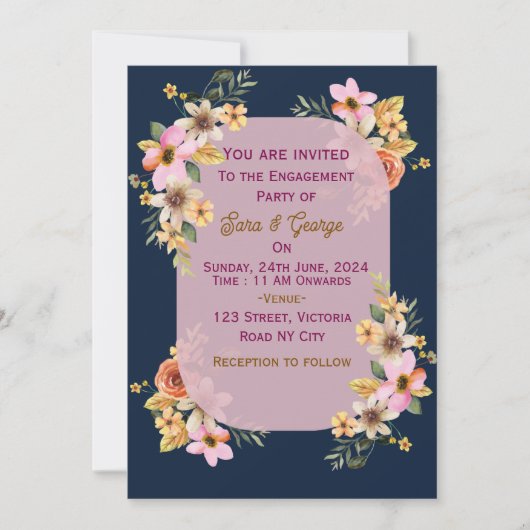 Verlobung Einladung (Vorderseite)